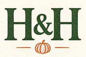 Hollow and Harvest H and H pumpkin logo